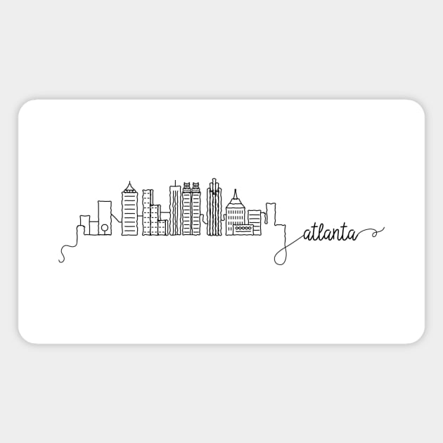 Atlanta City Signature Magnet by kursatunsal